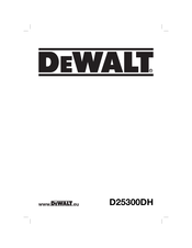 DeWalt D25300DH Original Instructions Manual