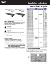 Vollrath FC-4HS-72120-BKF Installation Instructions Manual