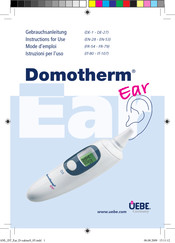 uebe Domotherm Ear Instructions For Use Manual