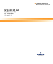 Emerson NITX-300-ET-DVI Installation And Use Manual