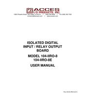 Acces I/O Products 104-IIRO-8 User Manual