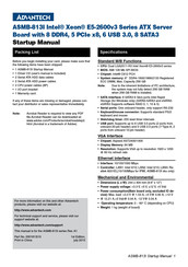 Advantech ASMB-813I Series Startup Manual