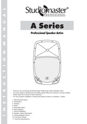 Studiomaster Professional A Series Instruction Manual