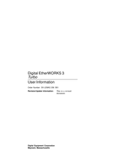 Digital Equipment Digital EtherWORKS 3 Turbo User Information