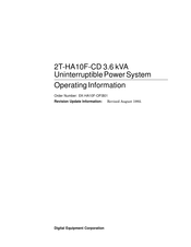 Digital Equipment 2T-HA10F-CD Operating Information Manual
