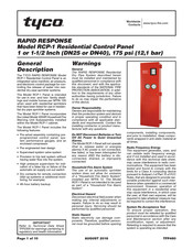 Tyco RAPID RESPONSE RCP-1 Manual