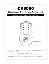 Cal-Royal CR9000 Installation And Programming Instructions