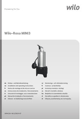 Wilo Rexa MINI3 Installation And Operating Instructions Manual