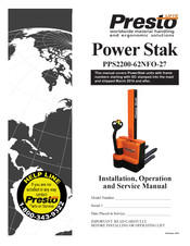 Presto Power Stak PPS2200-62NFO-27 Installation, Operation And Service Manual