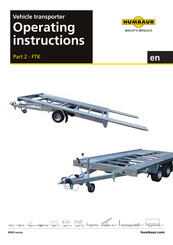 Humbaur FTK 4000 Series Operating Instructions Manual