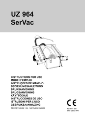 Nilfisk-Advance SerVac UZ 964 Instructions For Use Manual