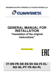 Mitsubishi Electric CLIMAVENETA Series General Manual For Installation