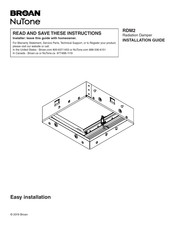 NuTone RDM2 Installation Manual