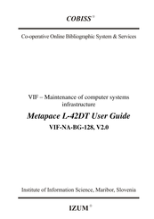 Cobiss Metapace L-42DT User Manual