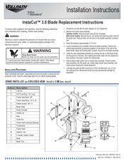 Vollrath InstaCut 3.5 Installation Instructions