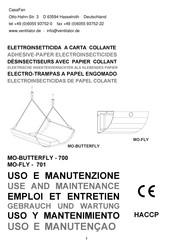 CasaFan MO-FLY-701 Use And Maintenance