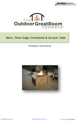 Outdoor GreatRoom Company SAN JUAN Installation Instructions Manual