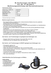 Hornbach 21.06.090.0 Operator’s Manual And Warranty Information