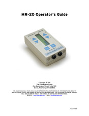 PROMETHEUS MR-20 Operator's Manual