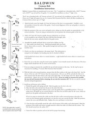 Baldwin Cremone Bolt Installation Instructions