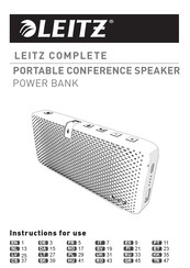 LEITZ COMPLETE PORTABLE CONFERENCE SPEAKER Instructions For Use Manual