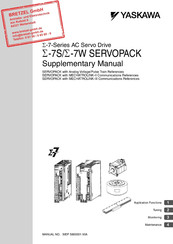 YASKAWA SERVOPACK Sigma 7W Series Supplementary Manual