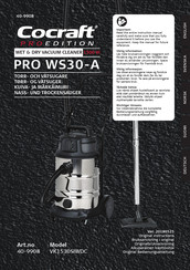 Cocraft PRO WS30-A Original Instructions Manual