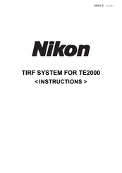Nikon TIRF Instructions Manual