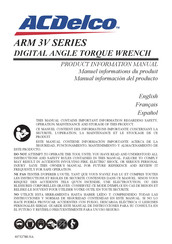 ACDelco ARM315-3A Product Information Manual