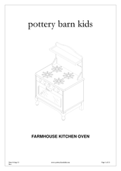 Pottery Barn Kids FARMHOUSE KITCHEN OVEN Manual