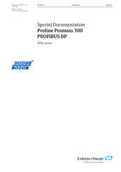 Endress+Hauser Proline Promass 300 Special Documentation