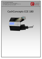 CASH CONCEPTS CCE 180 Manual