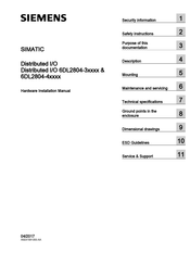 Siemens SIMATIC 6DL2804-4 Series Hardware Installation Manual