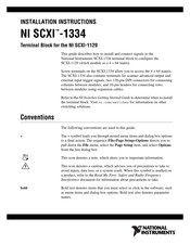 Ni SCXI -1334 Installation Instructions Manual