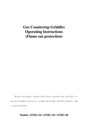 Atosa ATMG-48 Operating Instructions Manual