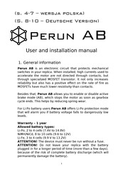 Perun Airsoft Perun AB User And Installation Manual