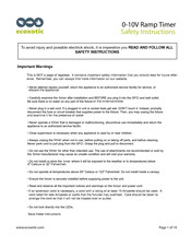 Ecoxotic 0-10 Ramp Timer Instructions Manual
