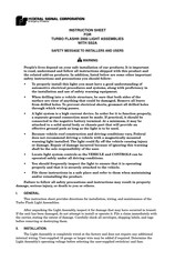 Federal Signal Corporation TURBO FLASH 2000 Instruction Sheet