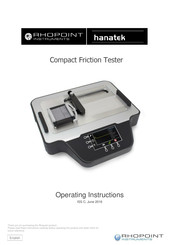Rhopoint Hanatek CFT Operating Instructions Manual