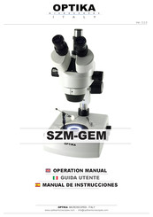 OPTIKA MICROSCOPES SZM-2-GEM Operation Manual