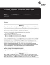 Elster EA_Repeater Installation Instructions Manual