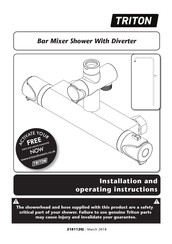 Triton Bar Mixer Shower With Diverter Installation And Operating Instructions Manual