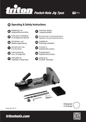 Triton Pocket-Hole Jig 7pce Operating/Safety Instructions Manual