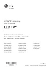 LG 65SM8100PSA Owner's Manual