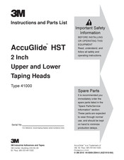 3M AccuGlide HST 41000 Instructions And Parts List