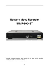 J&S SNVR-8004ST User Manual