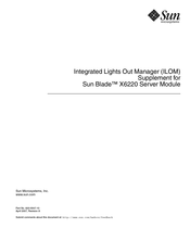 Sun Microsystems Blade X6220 Manual