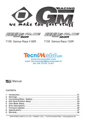 GM Racing 7156 Genius Race II 80R Manual