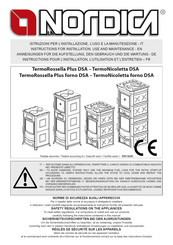 Nordica TermoRossella Plus DSA Instructions For Installation, Use And Maintenance Manual
