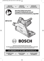 Bosch GKT13-225 Operating/Safety Instructions Manual